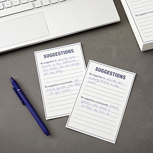 Personalized Suggestion Cards for Businesses - 100 Sheets